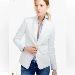 NWT Women's JCrew white linen Regent blazer